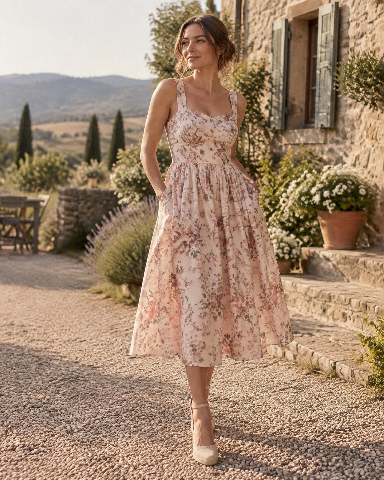 Customer wearing a Pocket Dresses style